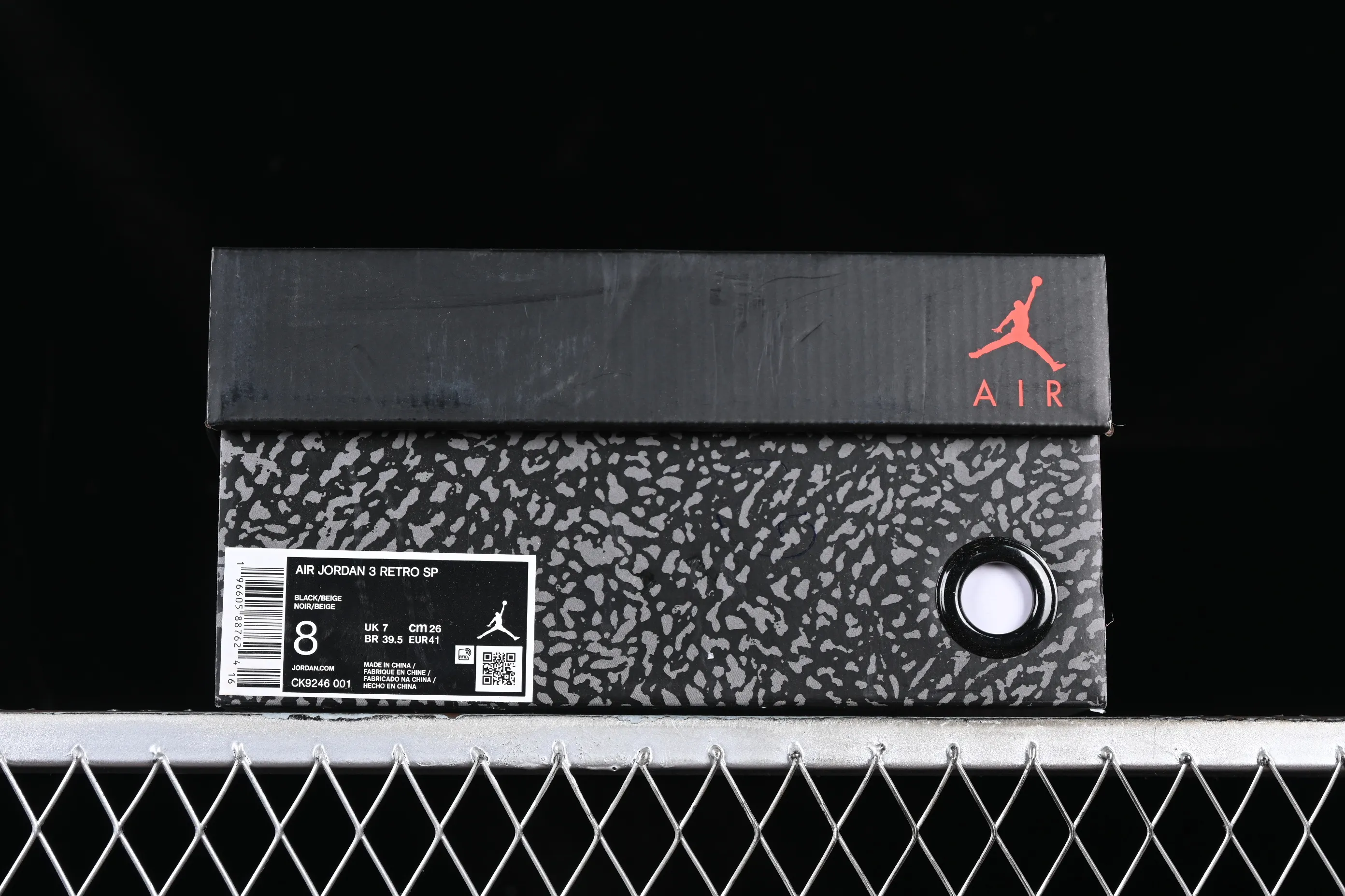 All categories Air Jordan Jordan series basketball shoes Air Jordan 3 G version Air Jordan 3 Retro "Off Noir" AJ3 Joe 3 old black cement CK9246-001